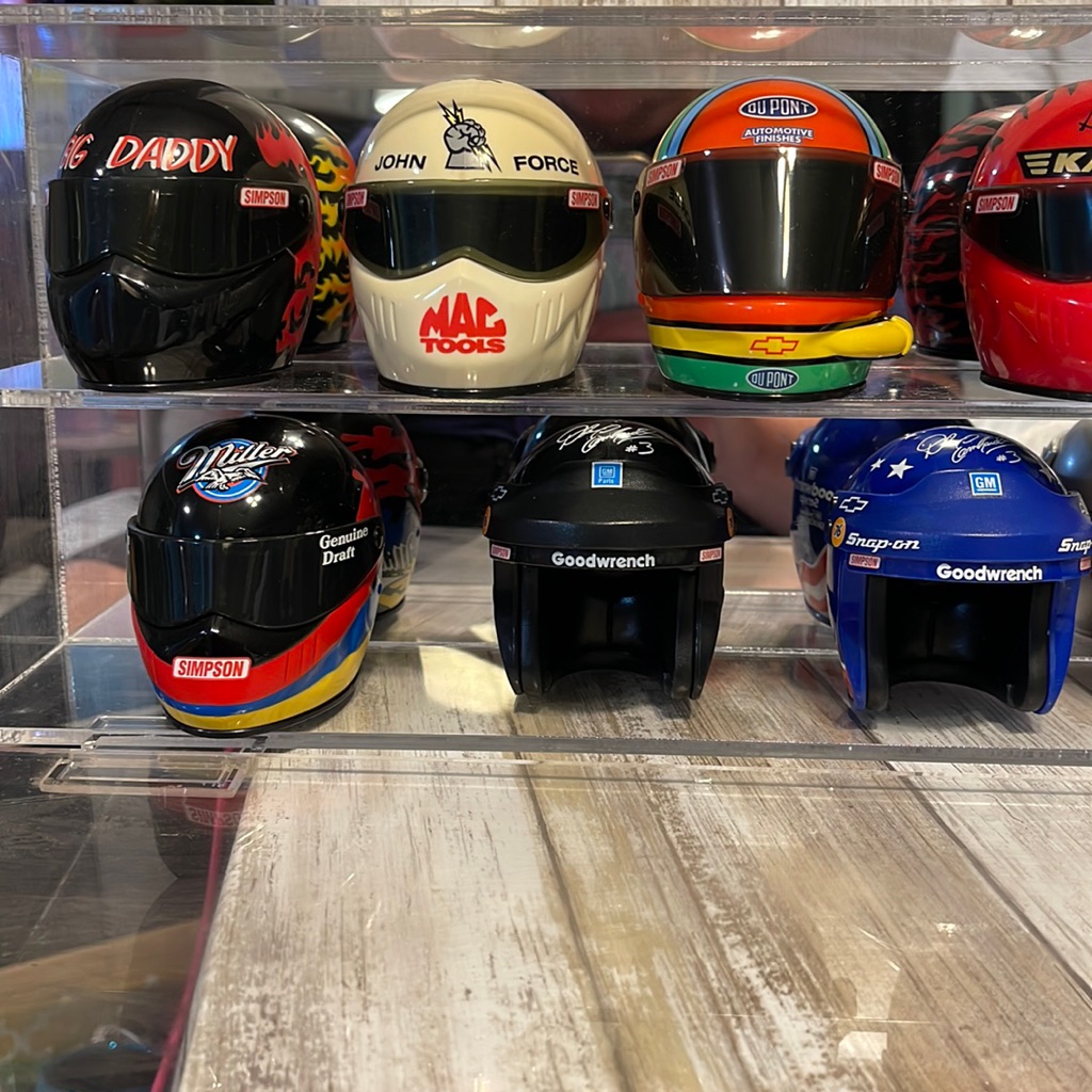 A Set Of 10 Mini Helmets.